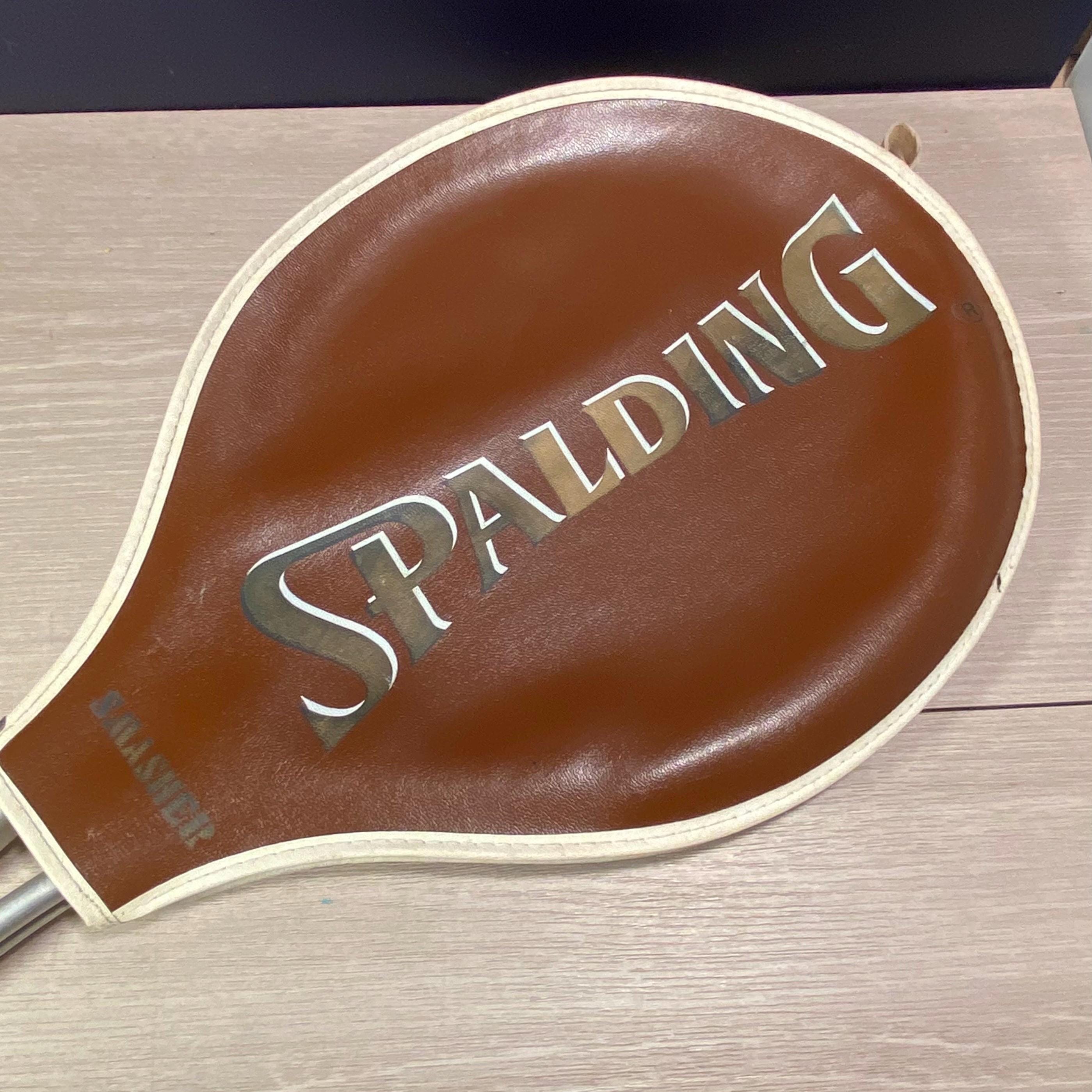 Raquette De Tennis Vintage Spalding Smasher III - Tête Métal, Taille 4 1/2 M, Avec Housse, Occasion