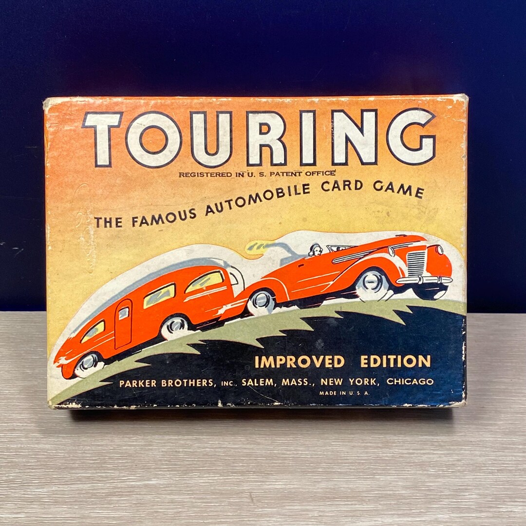 Vintage 1930s Touring Card Game: Parker Brothers Automobile Game ...