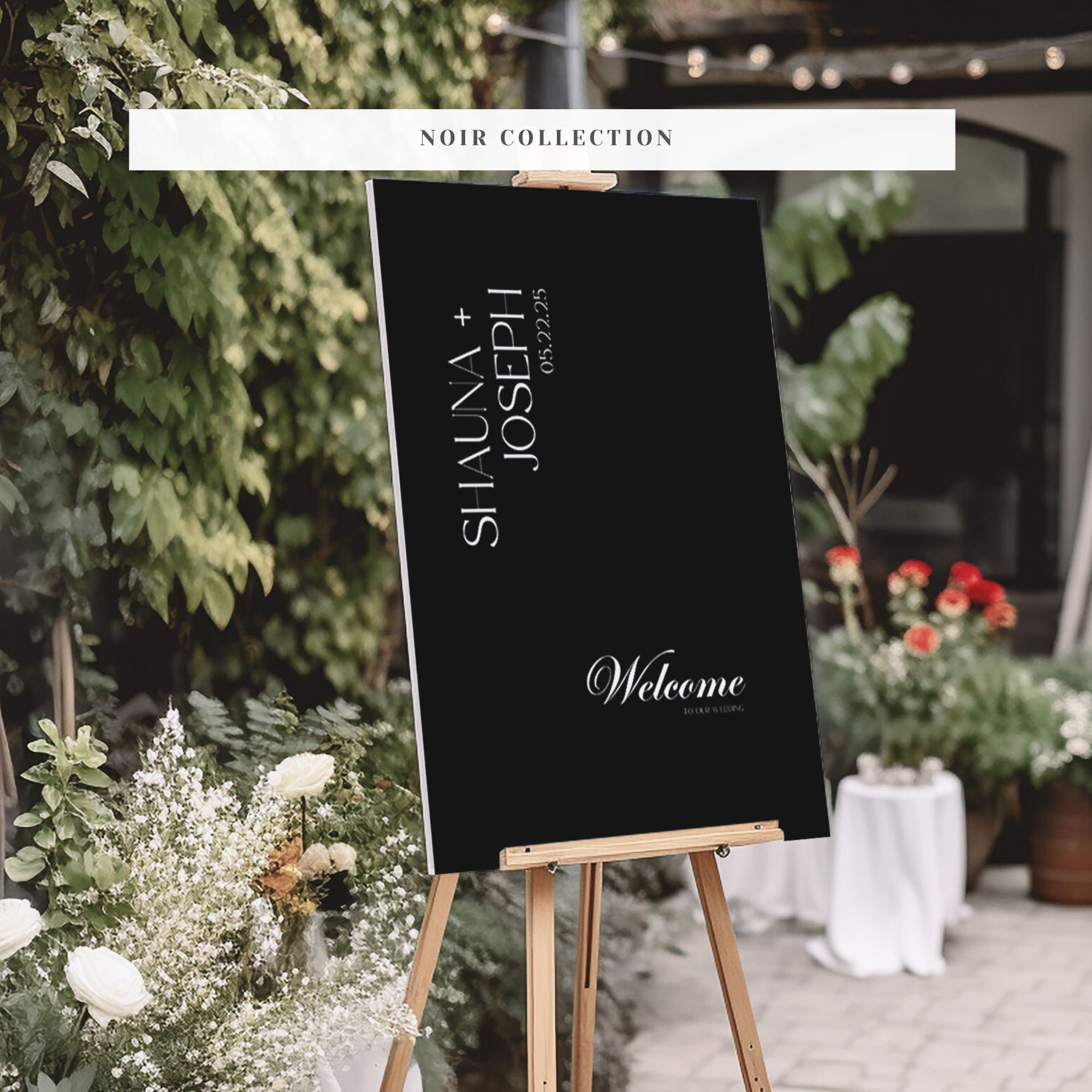 Modern Wedding Welcome Sign Template, Minimalist Elegant Welcome Sign ...