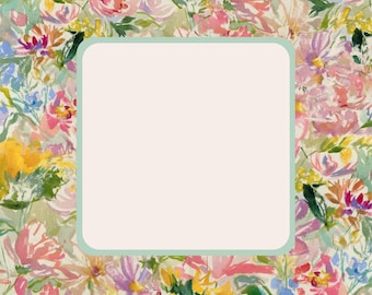 Watercolor Floral Play Mat: Mahjong, Dominoes, Rummikub