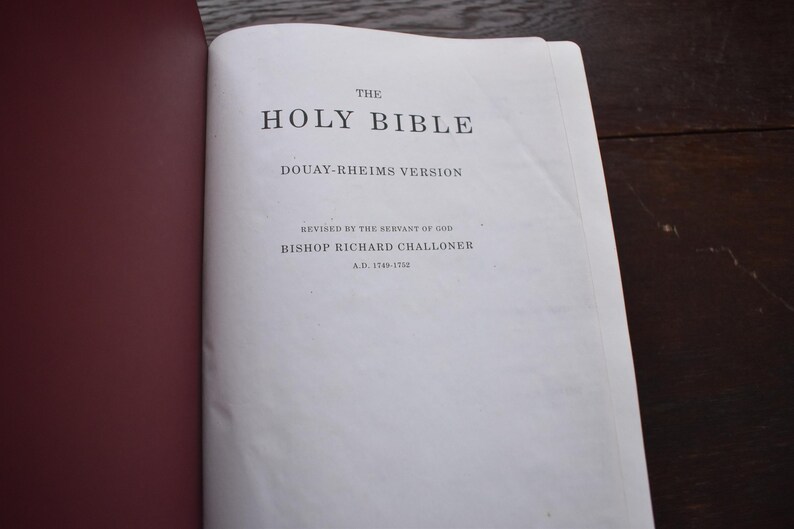 Bishop Challoner Douay-rheims Bible. Baronius Press. - Etsy