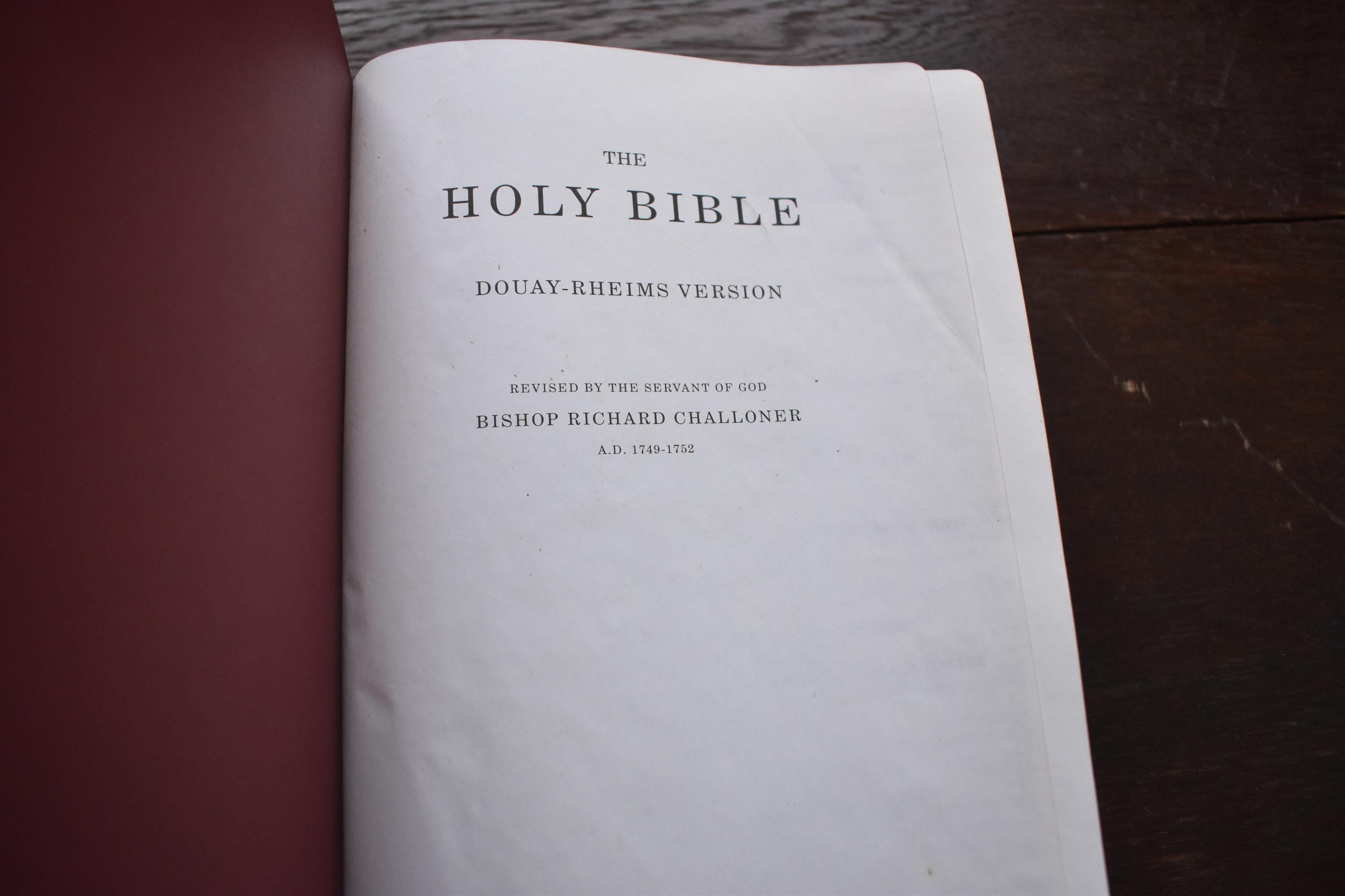 Bishop Challoner Douay-rheims Bible. Baronius Press. - Etsy