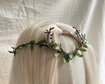 emstone Fairy Tiara - Floral - Fairy Crown - Elf Crown - Cosplay Costume Headband- Renaissance Crown - Fairy Accessories - Nature Themed