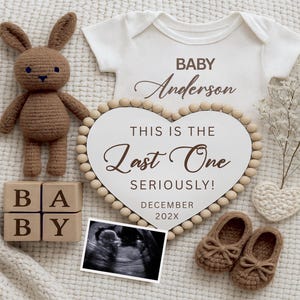 Last One Neutral Pregnancy Announcement Digital Boho Baby Announcement Editable Social Media Pregnancy Announcement Digital Pregnancy Reveal
