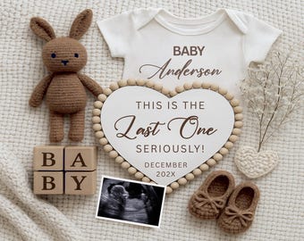Last One Neutral Pregnancy Announcement Digital Boho Baby Announcement Editable Social Media Pregnancy Announcement Digital Pregnancy Reveal