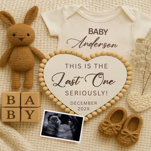 Last One Neutral Pregnancy Announcement Digital Boho Baby Announcement Editable Social Media Pregnancy Announcement Digital Pregnancy Reveal