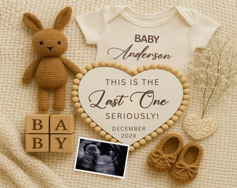 Last One Neutral Pregnancy Announcement Digital Boho Baby Announcement Editable Social Media Pregnancy Announcement Digital Pregnancy Reveal