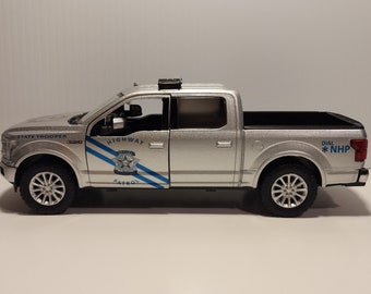 State Trooper Highway Patrol Police Car 2019 Ford F-150 Limited Crew CAB 1:27 Model Car Diecast Collection / Custom Police Car AFS