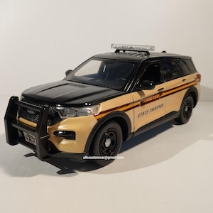 Custom - Diecast Police Model Car AFS - Lights- Sirens - Custom Art Foam Stamps AFS