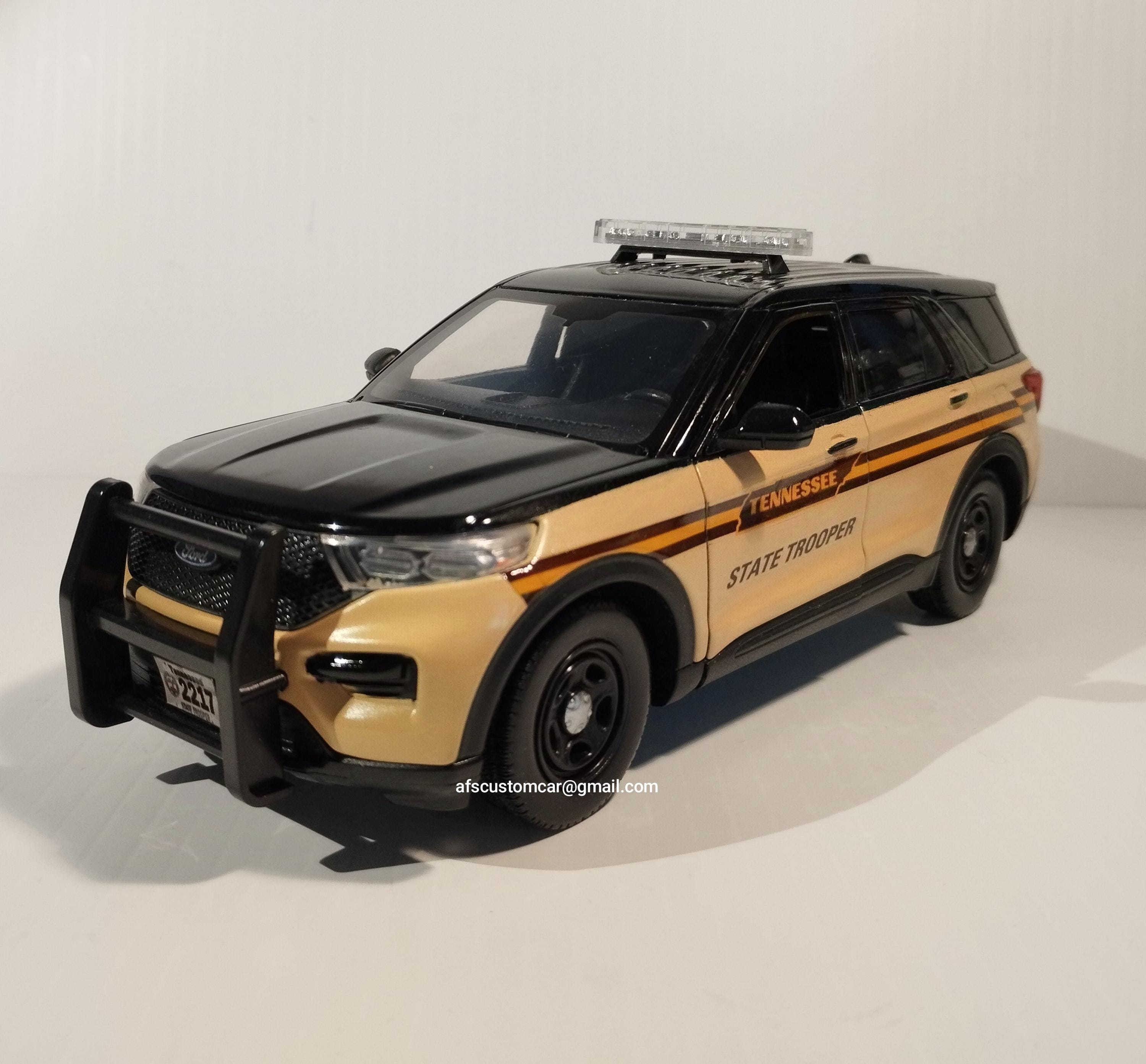 Custom - Diecast politiemodelauto AFS - Lichten en sirenes - Custom Art Foam Stamps AFS