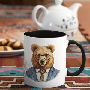 Mr. Teddy Accent Coffee Mug, 11oz Best Ceramic Coffee Mug, Travel Coffee Mug with Handle, Dog Coffee Mug, Pet Mug, Perfect Gift for Birthday