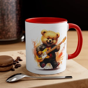 Accent Coffee Mug, 11oz -  Ted the Rockstar