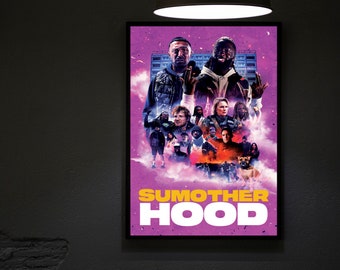 サマザーフッド (2023) 映画ポスター 映画プリント、ヒップホップ映画ポスター、ウォールアート、部屋の装飾、家の装飾、オフィスの装飾、ギフト