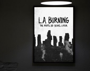 L.A. バーニング (2017) 映画ポスター 映画プリント、ヒップホップ映画ポスター、ウォールアート、部屋の装飾、ホームデコレーション、オフィスデコレーション、ギフト