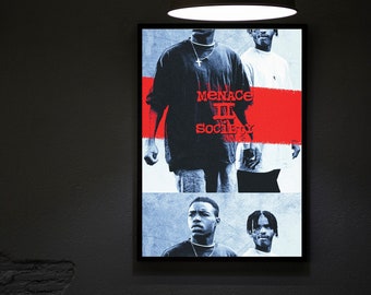 Menace II Society (1993) Movie Poster Movie Print, Hip Hop Movie Posters, Wall Art, Room Decor, Home Decor, Office Decor, Gifts