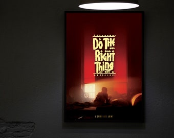 Do The Right Thing (1988) Movie Poster Movie Print, Hip Hop Movie Posters, Wall Art, Room Decor, Home Decor, Office Decor, Hip Hop Music