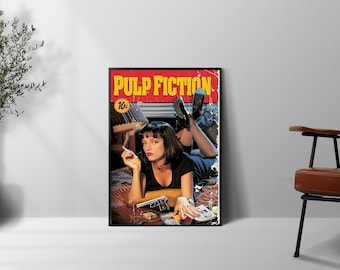 Pulp Fiction (1994) Movie Poster Movie Print, Hip Hop Movie