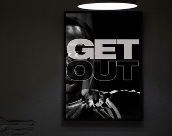 ゲット・アウト (2017) 映画ポスター 映画プリント、ヒップホップ映画ポスター、ウォールアート、部屋の装飾、家の装飾、オフィスの装飾、ギフト