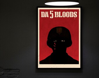 Da 5 Bloods (2020) 映画ポスター 映画プリント、ヒップホップ映画ポスター、ウォールアート、部屋の装飾、家の装飾、オフィスの装飾、ギフト