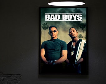 Bad Boys (1995) Movie Poster Movie Print, Hip Hop Movie Posters, Wall Art, Room Decor, Home Decor, Art Poster For Gift, Office Decor