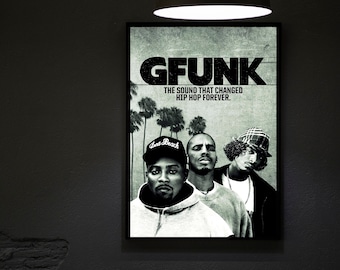 G-Funk (2018) 映画ポスター 映画プリント、ヒップホップ映画ポスター、ウォールアート、部屋の装飾、ホームデコレーション、オフィスの装飾、ギフト