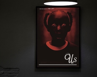 Us (2019) 映画ポスター 映画プリント、ヒップホップ映画ポスター、ウォールアート、部屋の装飾、家の装飾、オフィスの装飾、ギフト