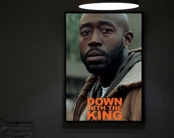 ダウン・ウィズ・ザ・キング（2023）映画ポスター映画プリント、ヒップホップ映画ポスター、ウォールアート、部屋の装飾、家の装飾、オフィスの装飾、ギフト