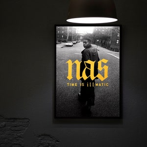 Nas: Time Is Illmatic (2014) Stampa di poster di film, Poster di film Hip Hop, Arte della parete, Decorazione della camera, Decorazione della casa, Decorazione dell&#39;ufficio, Regali