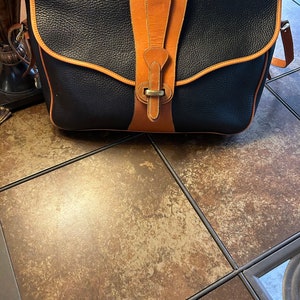 Vintage Dooney & Bourke black/tan brief case