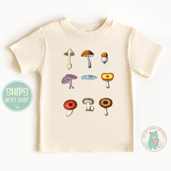Funny Mushroom Shirt. Gift Idea For Nature Lover T-shirt, Toddler Tees, Colourful  Mushroom Children Outfit