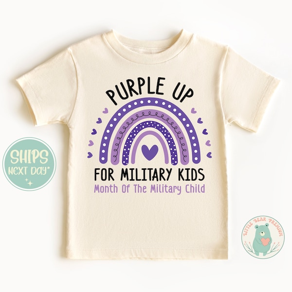 Purple Up Military Child Shirt, Month Of The Military Child Youth Shirt, Military Kids Toddler Shirts, Military Child Awareness Bodysuit