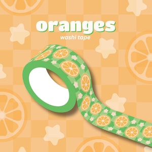Ruban adhésif washi orange | Ruban adhésif Washi Kpop | Ruban adhésif Washi coloré | Ruban adhésif washi original | Produits dérivés Kpop | Ruban adhésif Washi aux fruits
