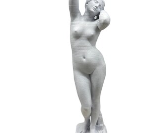 Posed woman 3D decorative design statue