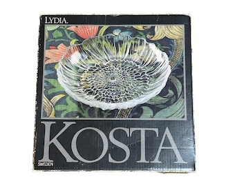 Vintage Kosta Boda Full Lead Crystal Sweden Clear Bowls (2)