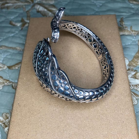 John Hardy Sterling Silver Leaf Cuff Bracelet - image 6