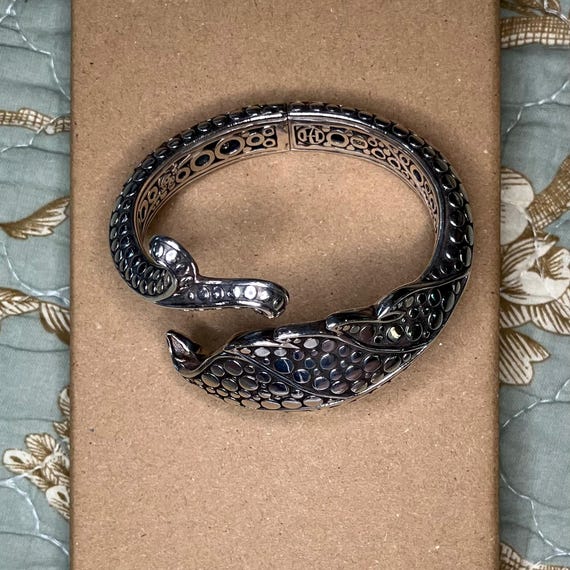 John Hardy Sterling Silver Leaf Cuff Bracelet - image 3