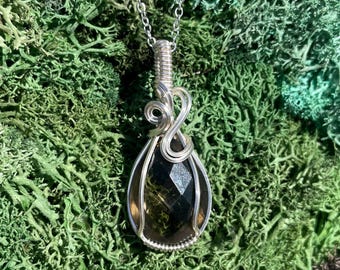 Smoky Quartz Wire Wrapped Necklace