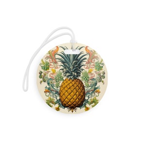 Vintage Ananas -Gepäckanhänger, Rucksack Tags, Pool-Tasche Anhänger, Tote Bag Tags, Reise Tags, Lunchbox Tags, Windelbeutel Tags, Schultasche Tags