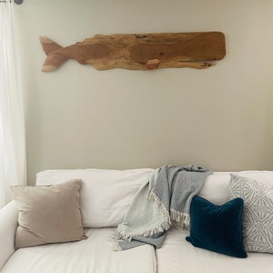 Mahogany Whale, Sperm Whale, solid mahogany wood, coastal wood whale large, Hand-carved whale
