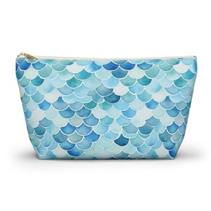 Ocean Waves Accessory Pouch, Mermaid Gift, Makeup Bag, Travel Organizer, Sea-Themed Purse, Beach Accessories, Coastal bag