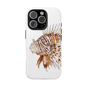 Lionfish Handyhülle, Küsten Handyhülle, strapazierfähige Handyhülle, Geschenk für Ihn, Fischer Geschenk, Sportfischen, Weihnachtsgeschenk, Vatertag
