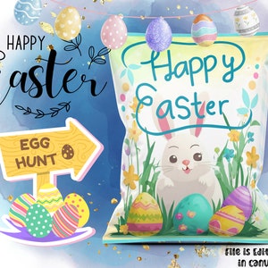 Happy Easter Chip Bag Treasure Hunt Giveaways Party Favors Easter Egg Custom Chip Bag zdjęcie 7