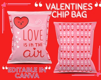 Love is in the Air Valentines Potato Chip Bag Hearts Day Giveaway Love Month Sale
