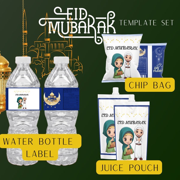 Elegant Royal Blue Eid Mubarak Chip Bag Eid Al Fitr