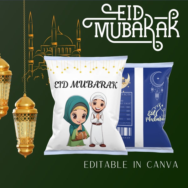 Eid Mubarak Chip Bag Eid Al Fitr Chip Bag Giveaways