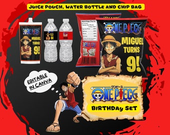 Anime Luffy Birthday Set 1Piece Party Set