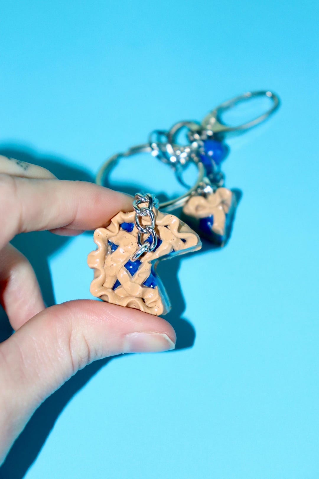 Mini Pie Keychain Mini Blueberry Pie Keychain - Etsy
