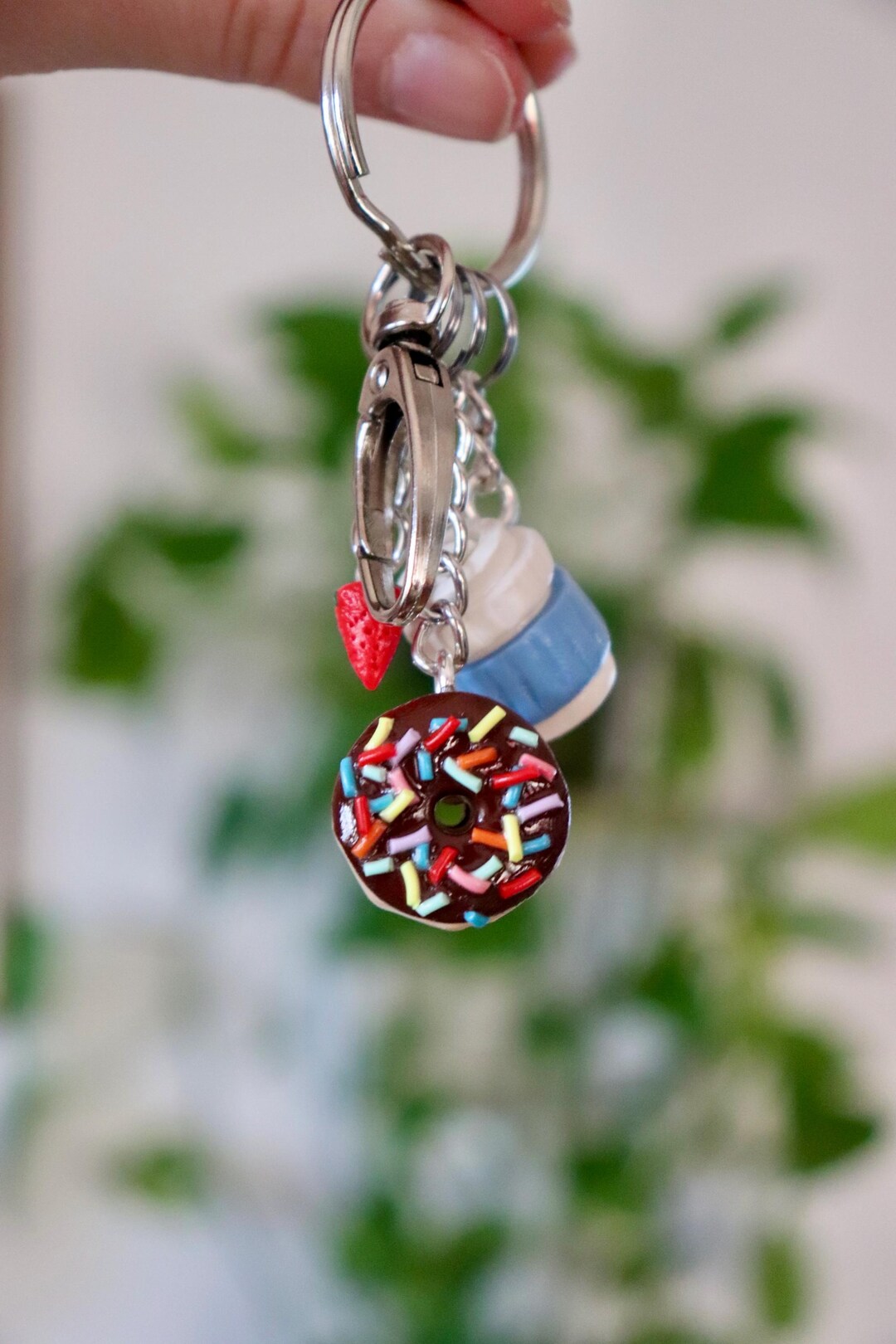 Key Chain Choco Mini Chocolate Donut Keychain - Etsy