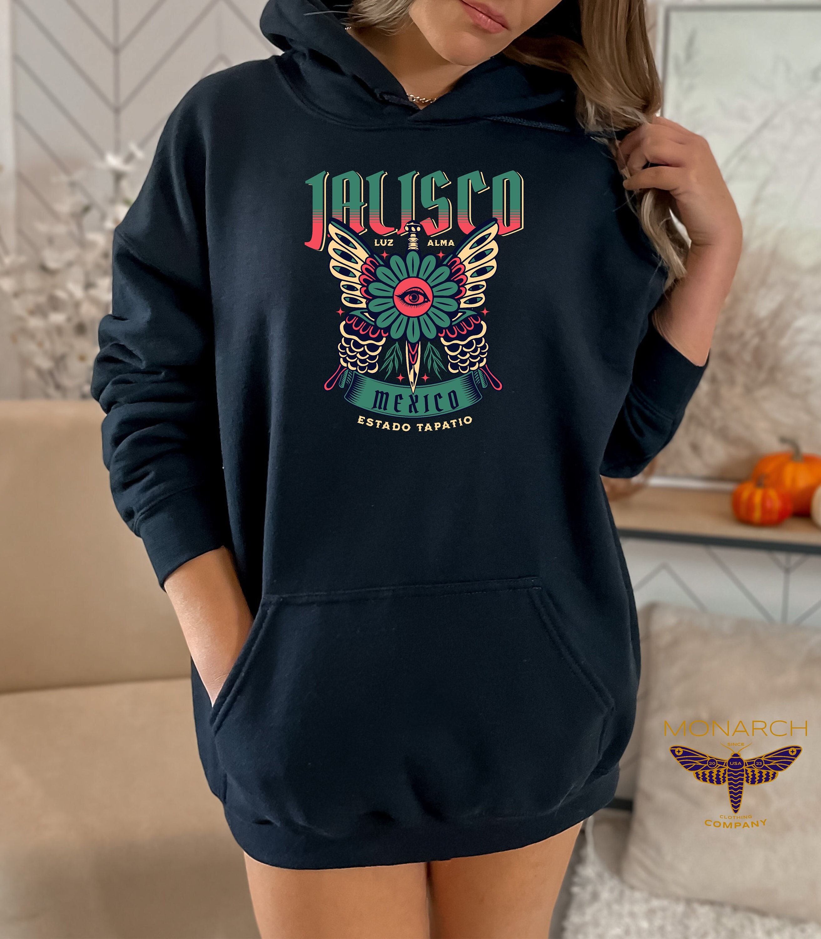 Jalisco Mexico Hoodie, Mexican Art Hoodie, Sueter De Jalisco