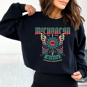 Michoacan Sweatshirt, Michoacana, Michoacan sweater, Michoacano, Mexico, Mexicana sweater, Mexican sweatshirt, gifts for Mexicans, Mexicano